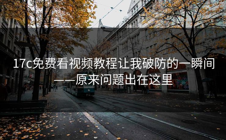 17c免费看视频教程让我破防的一瞬间——原来问题出在这里