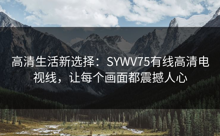 高清生活新选择：SYWV75有线高清电视线，让每个画面都震撼人心