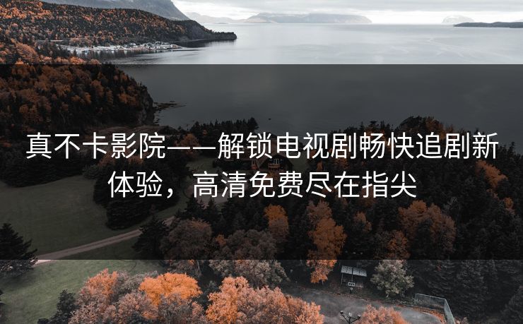 真不卡影院——解锁电视剧畅快追剧新体验，高清免费尽在指尖